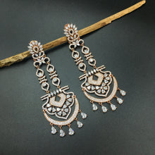 Rose Gold Zircon/AD Earring 17955-5137 - Dazzles Jewellery
