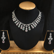 Round Neck Zircon/AD Necklace Set 5932-69 - Dazzles Jewellery