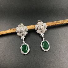 Silver Zircon/AD Earring 5483-69 - Dazzles Jewellery