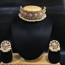 Gold Look Choker Set 1520-21 - Dazzles Jewellery
