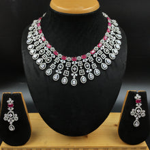 Round Neck Zircon/AD Necklace Set 6017-68 - Dazzles Jewellery