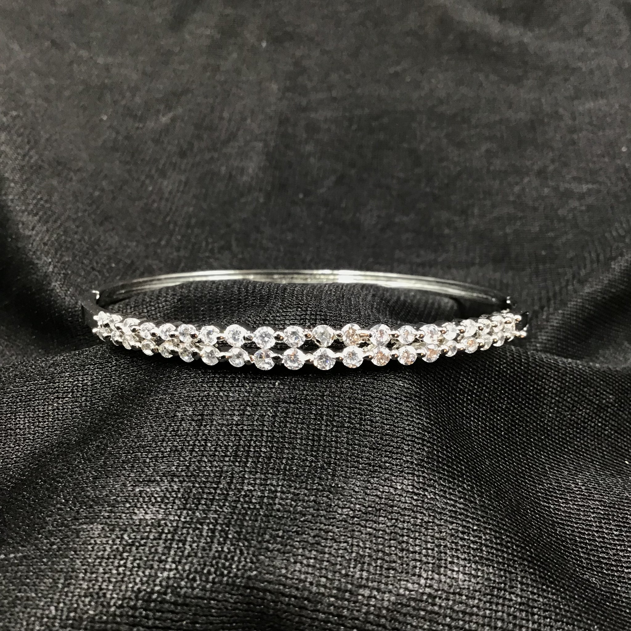 Openable Zircon/AD Bracelet 3241-11 - Dazzles Jewellery
