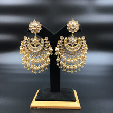 White Kundan Chandbali 12147-8457 - Dazzles Jewellery