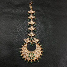 Kundan Green Maang Tikka 18859-6041 - Dazzles Jewellery