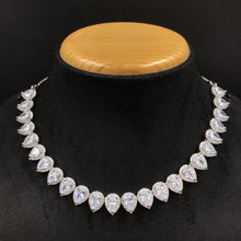 Round Neck Zircon/AD Necklace Set 7355-34 - Dazzles Jewellery