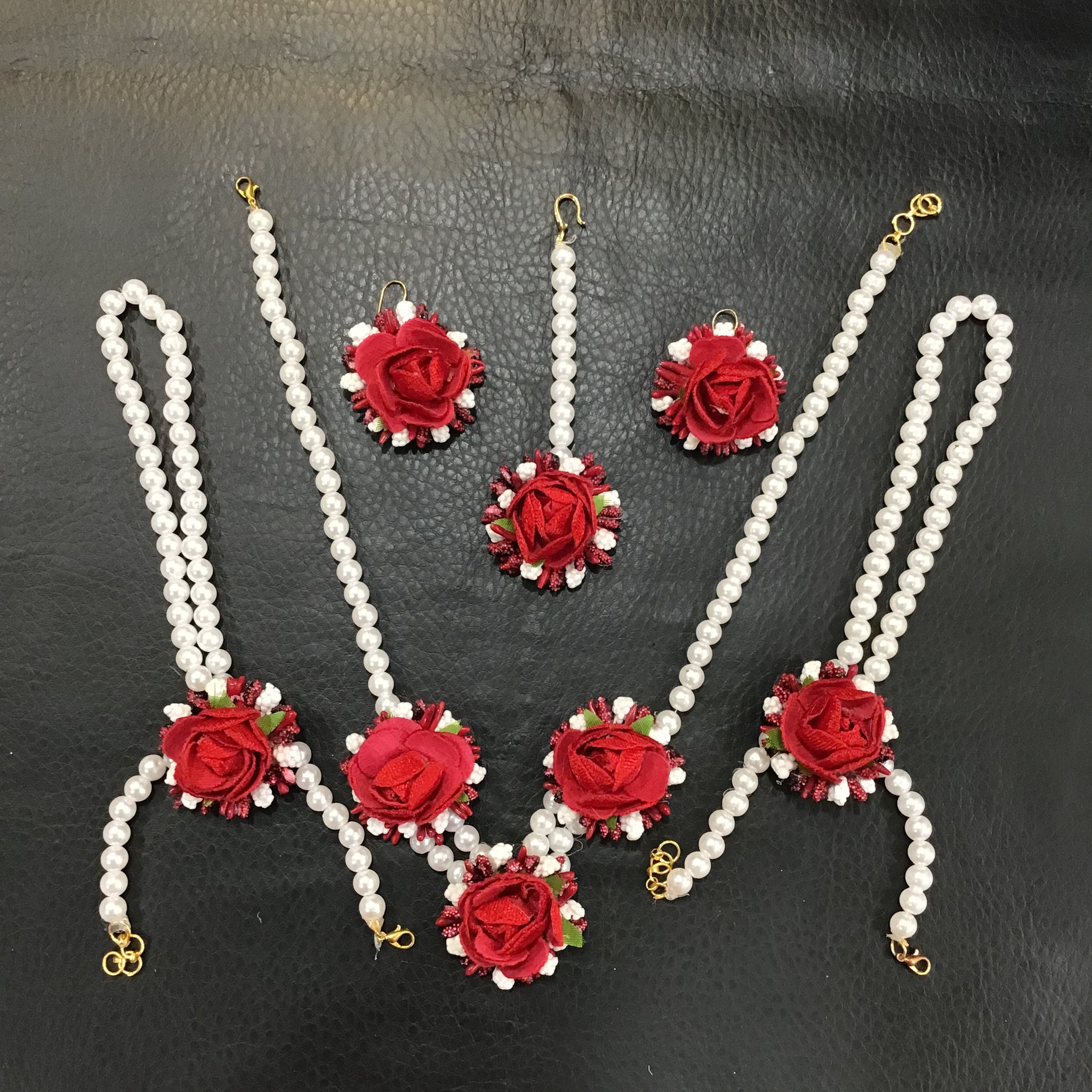 Flower Jewellery Set 5522-100 - Dazzles Jewellery
