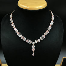 Round Neck Zircon/AD Necklace Set 3155-11 - Dazzles Jewellery