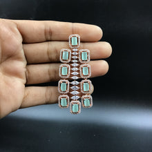 Mint Green Zircon/AD Necklace Set 15200-2347 - Dazzles Jewellery