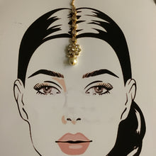 Kundan Polki Maang tikka 1258-100 - Dazzles Jewellery