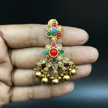 Round Neck Antique Necklace Set 3617-28 - Dazzles Jewellery