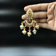 Ruby Kundan Chandbali 16478 - Dazzles Jewellery