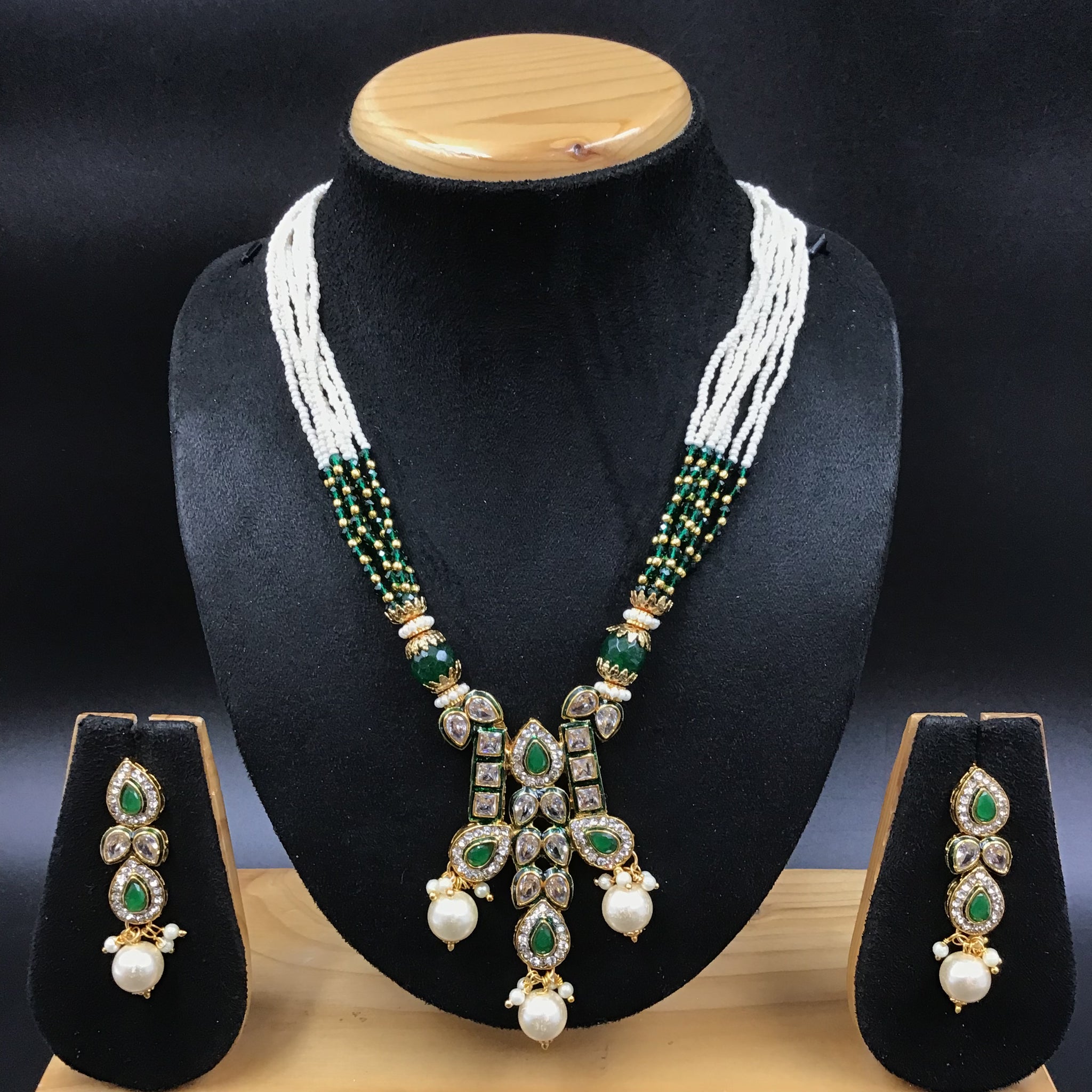 Polki Pendant Set 1423-21 - Dazzles Jewellery