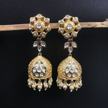Designer Gold Polish Kundan Jhumki 8875-2953 - Dazzles Jewellery