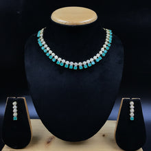 Green Zircon/AD Necklace Set - Dazzles Jewellery