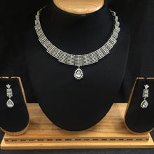 Round Neck Zircon/AD Necklace Set 6119-08 - Dazzles Jewellery