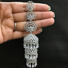 Zircon/AD Earring 1093-69 - Dazzles Jewellery