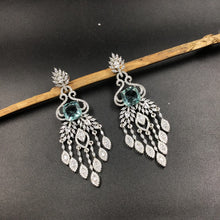 Silver Polish Zircon/AD Earring 6688-69 - Dazzles Jewellery