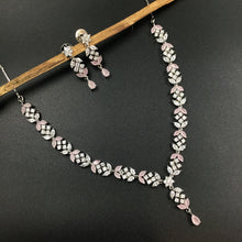 Round Neck Zircon/AD Necklace Set 3154-11 - Dazzles Jewellery