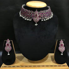 Oxidized Choker Set 1217-69 - Dazzles Jewellery