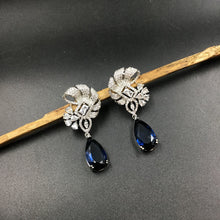 Silver Polish Zircon/AD Earring 6694-69 - Dazzles Jewellery