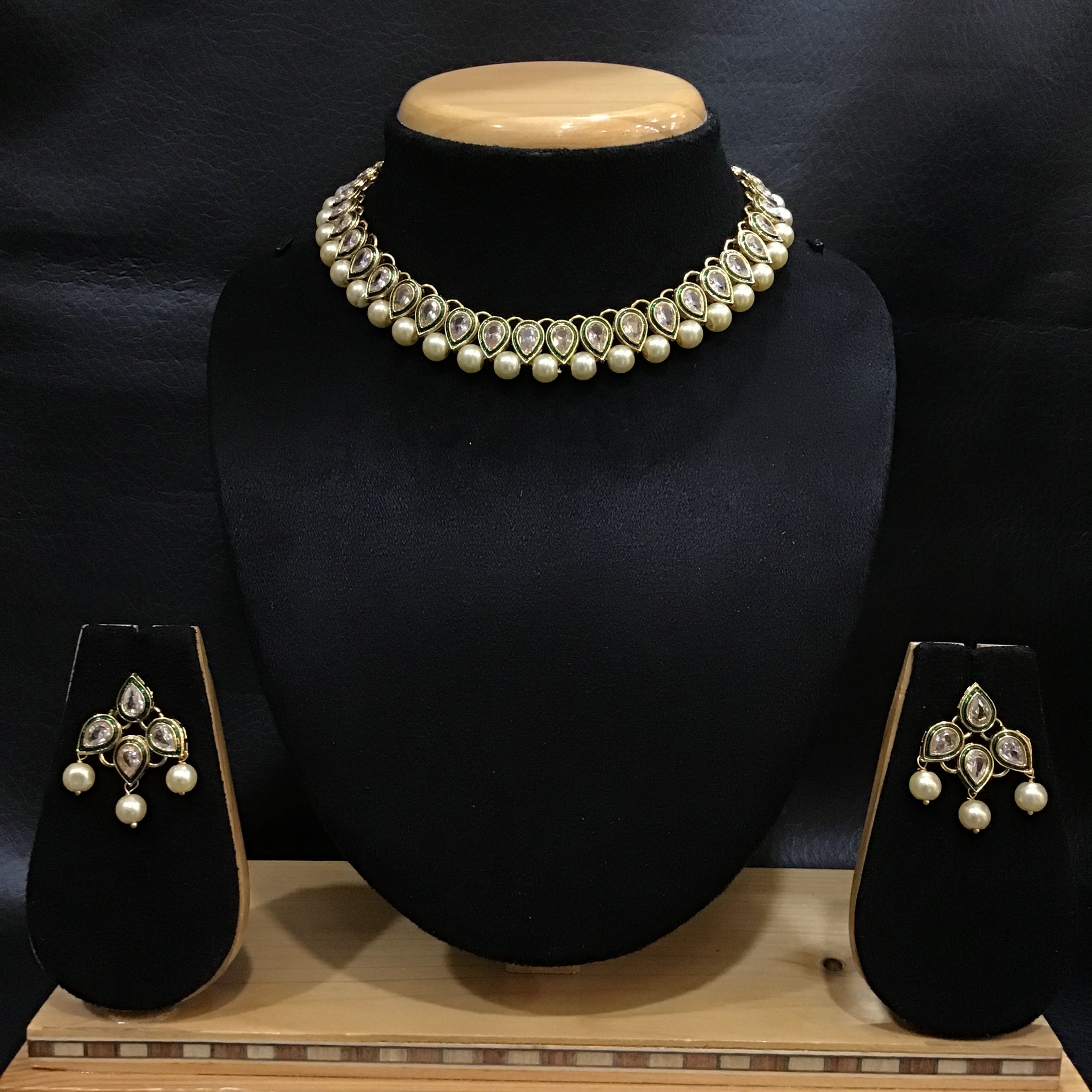 Polki Necklace Set 1514-21 - Dazzles Jewellery