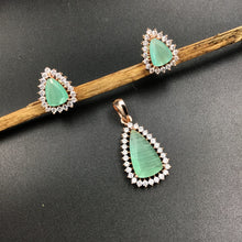 Light Zircon/AD Pendant Set 6681-28 - Dazzles Jewellery