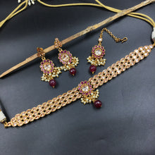 Choker Polki Necklace Set 8268-100 - Dazzles Jewellery