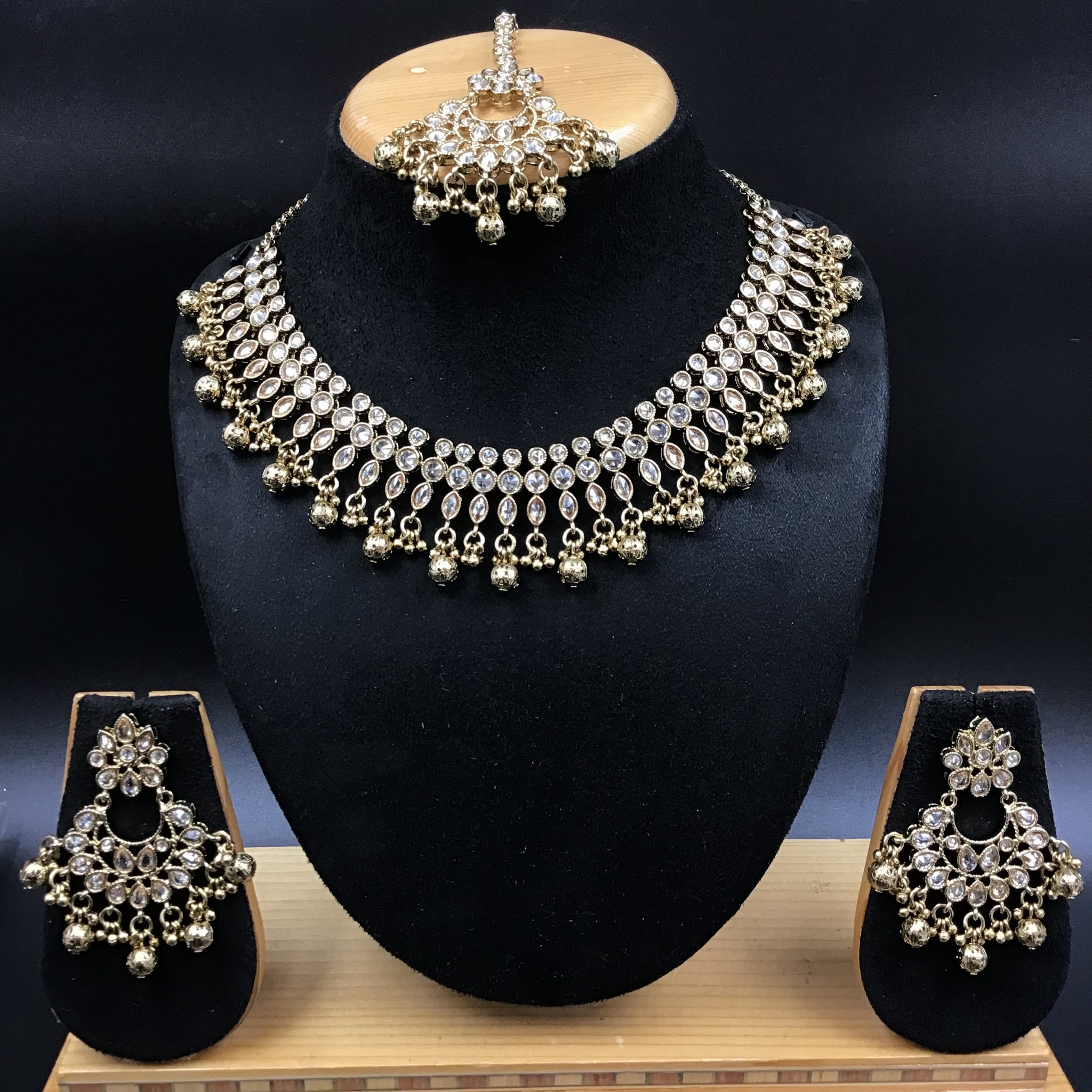 Choker Antique Necklace Set 3692-28 - Dazzles Jewellery