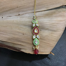 Kundan Polki Maang tikka 1265-100 - Dazzles Jewellery