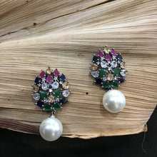 Zircon/AD Earring 1372-69 - Dazzles Jewellery