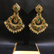 Green Gold Look Earring - Dazzles Jewellery