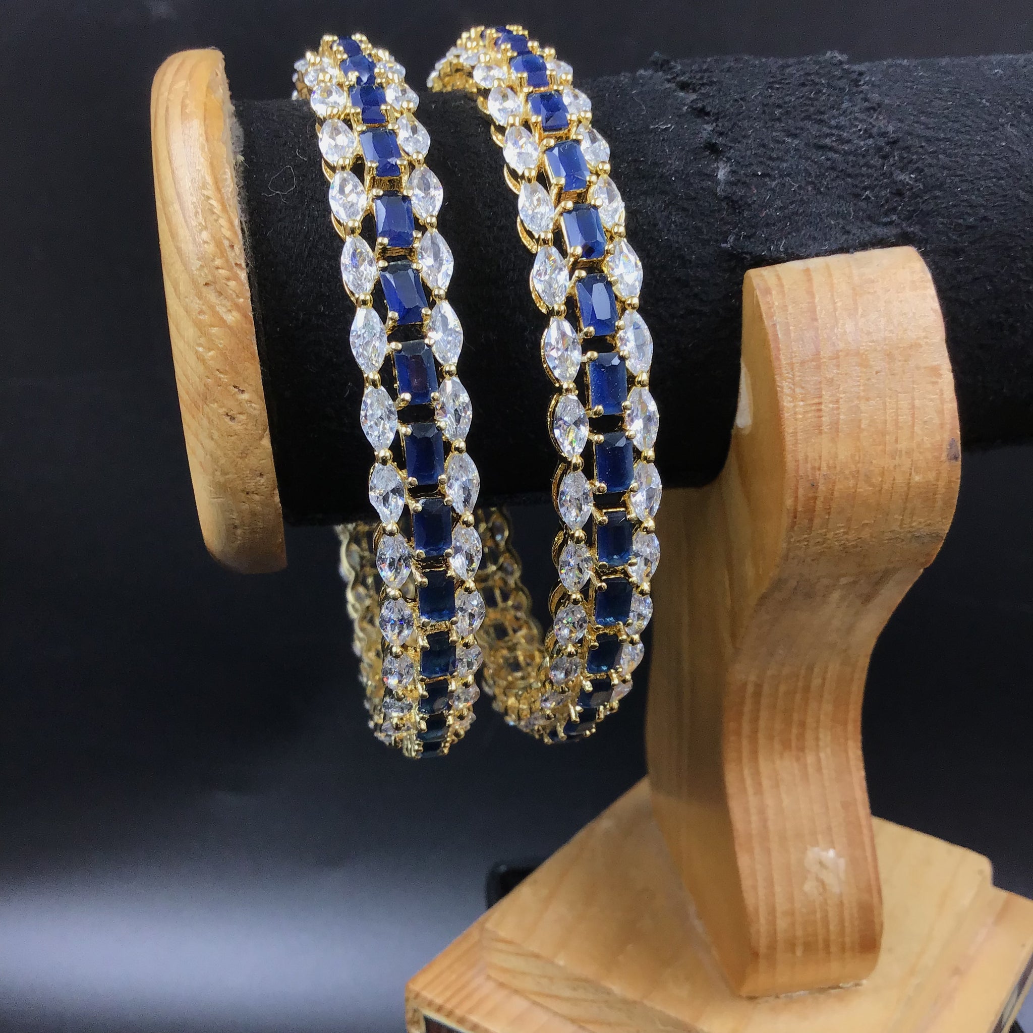 Blue Bangles/kada11115-7041 - Dazzles Jewellery